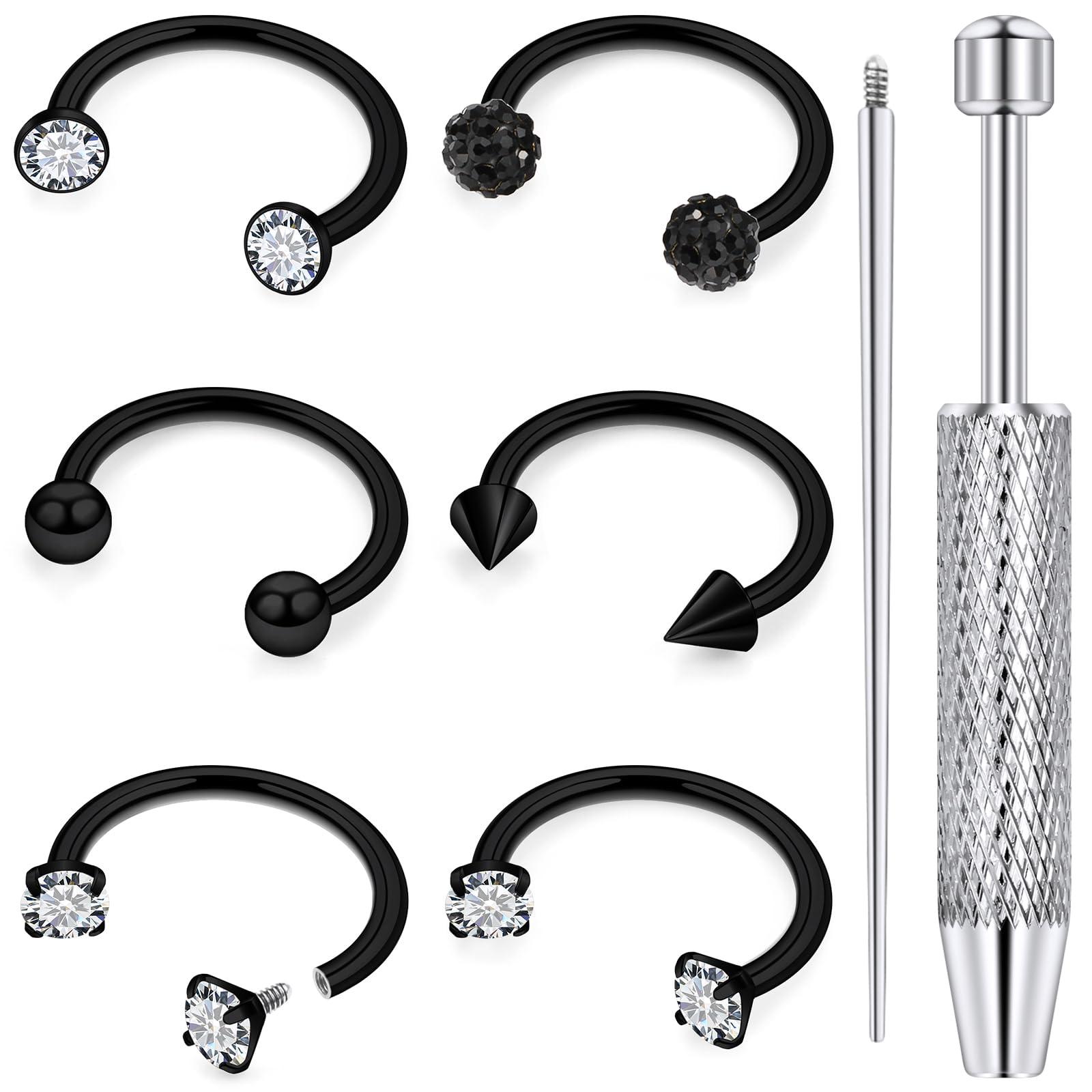 Body Jewelry Nose - 8pcs 16G Pferdeschuhe Septum Nase Ring