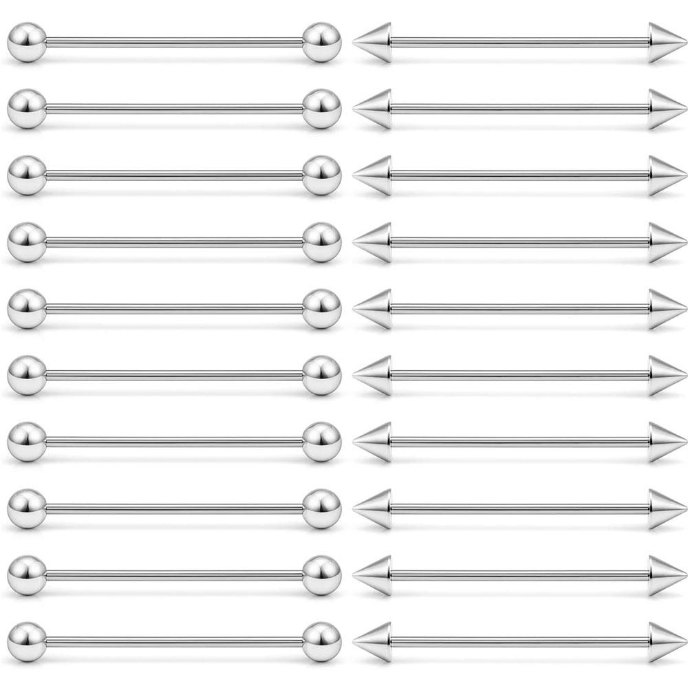 Body Jewelry Industrial - 1/20-teiliges Set Chirurgischer Stahl Industrial Barbell