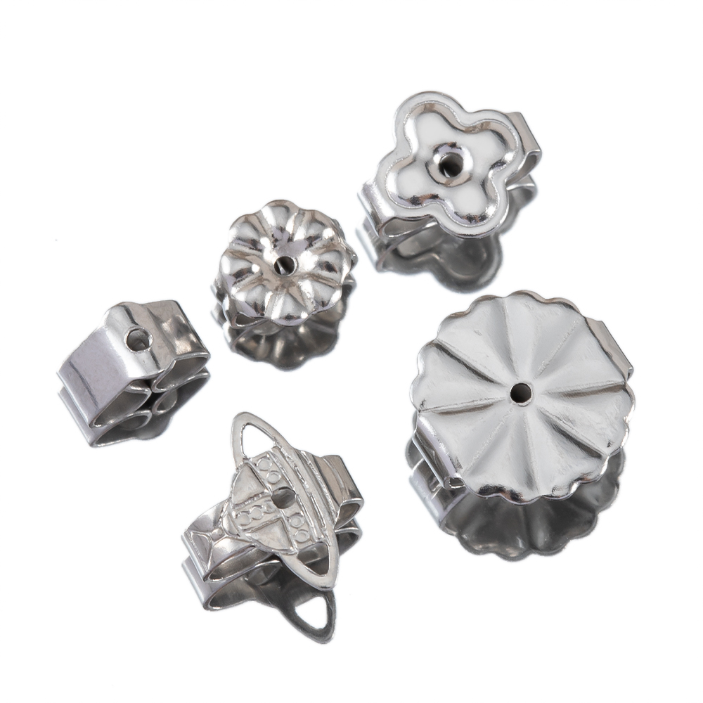 Body Jewelry Top - 50-100 stücke Edelstahl Blume Ohrringe Zurück