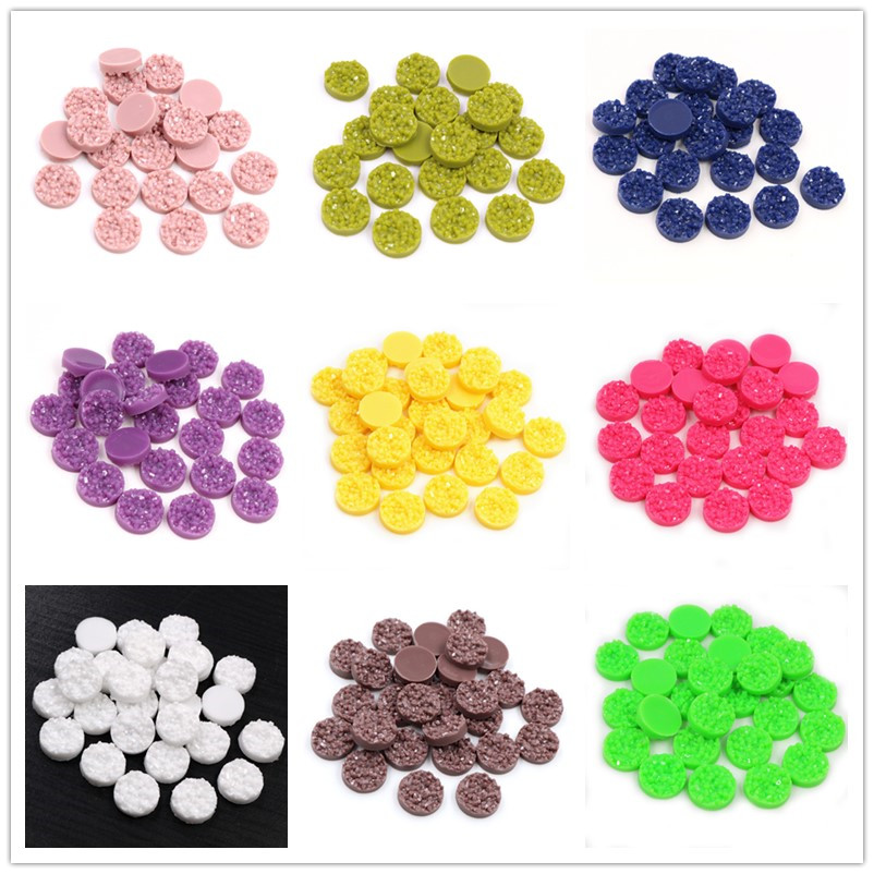 Body Jewelry Top - 40 Stück Harz Druzy Cabochons Kuppel