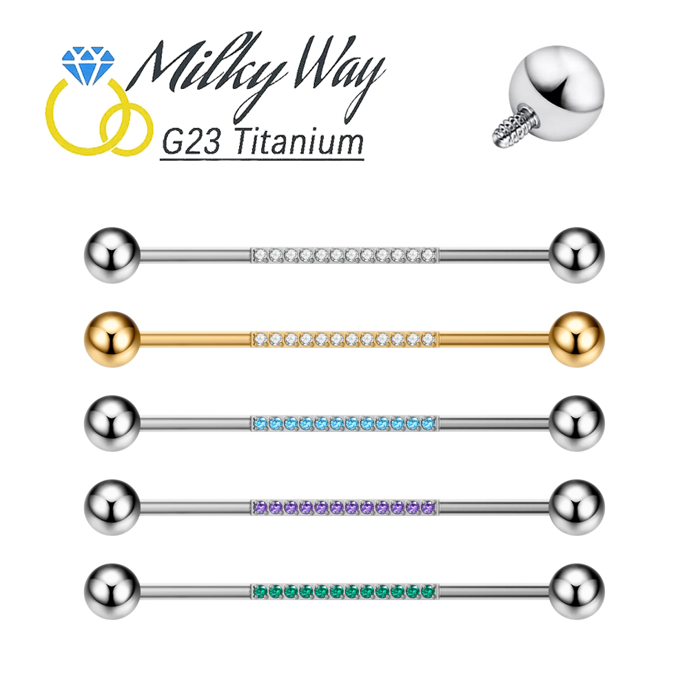 Body Jewelry Industrial - G23 Titan Körper Piercing Schmuck 14G
