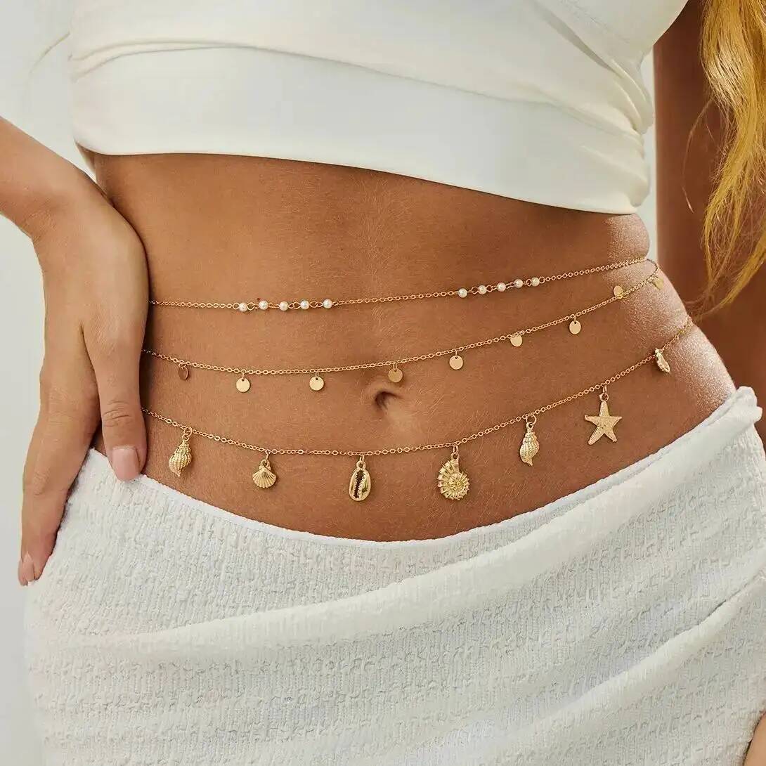 Body Jewelry For Sale - IngeSight.Z 3 Teile/satz Boho Seestern Conch