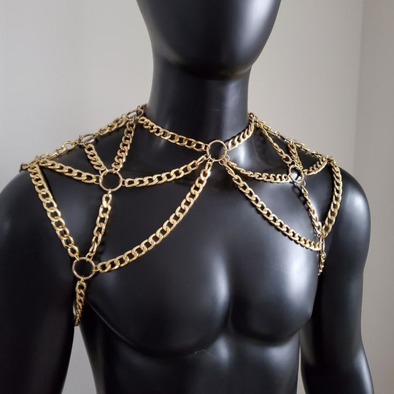 Body Jewelry Back - Punk Männer Schulter Körper Kette Zurück