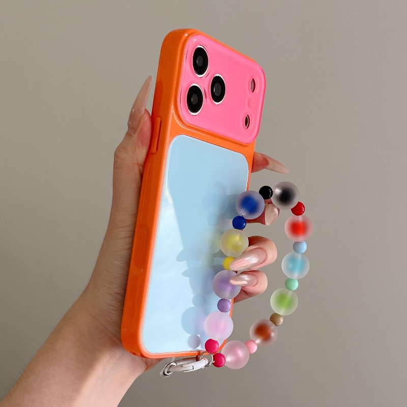 Body Jewelry Back - Luxuriöse Dopamin-Farbblock-Ketten-Handyhülle für iPhone 18 13