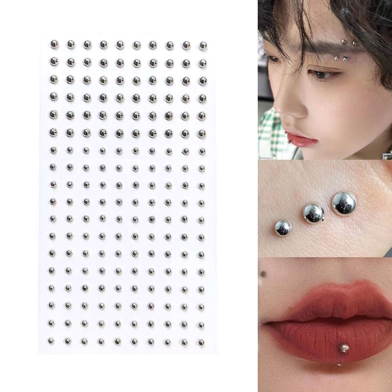 Body Jewelry Nose - Diamant-Aufkleber, gefälschter Nasenstecker, selbstklebende Strasssteine, nicht