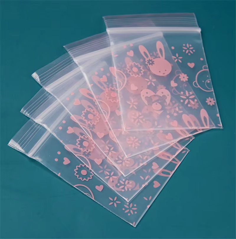 Body Jewelry Back - 100PCS Rosa Kaninchen Kunststoff PE Ziplock