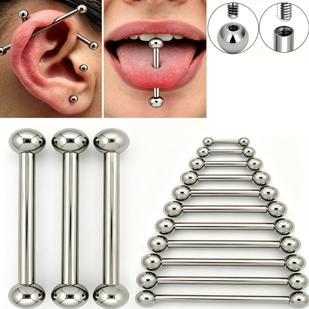 Body Jewelry Industrial - 14G 16G G23 Titan Straight Barbell