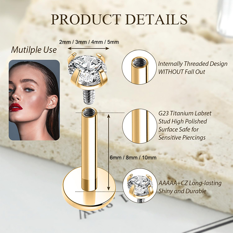 16G Titan Innengewinde Flacher – Body Jewelry Back Bewertung und Preis