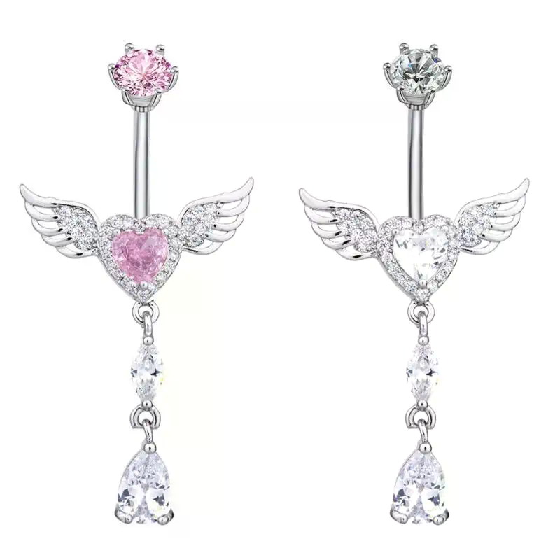 Wing Heart Bauchnabelringe mit – Body Jewelry Tunnels Bewertung und Preis