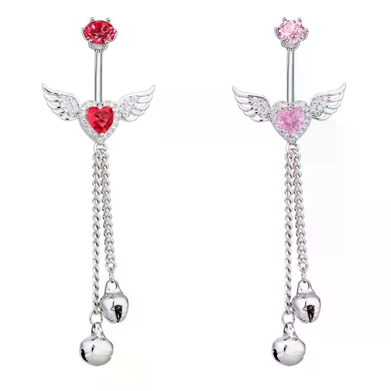 Wing Heart Bauchnabelringe mit – Body Jewelry Tunnels Bewertung und Preis