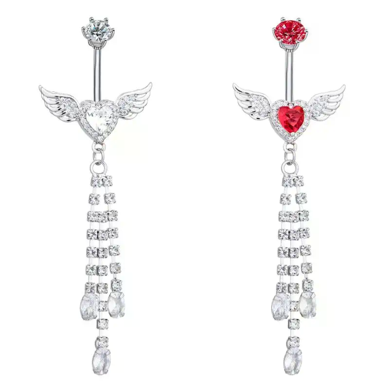 Wing Heart Bauchnabelringe mit – Body Jewelry Tunnels Bewertung und Preis