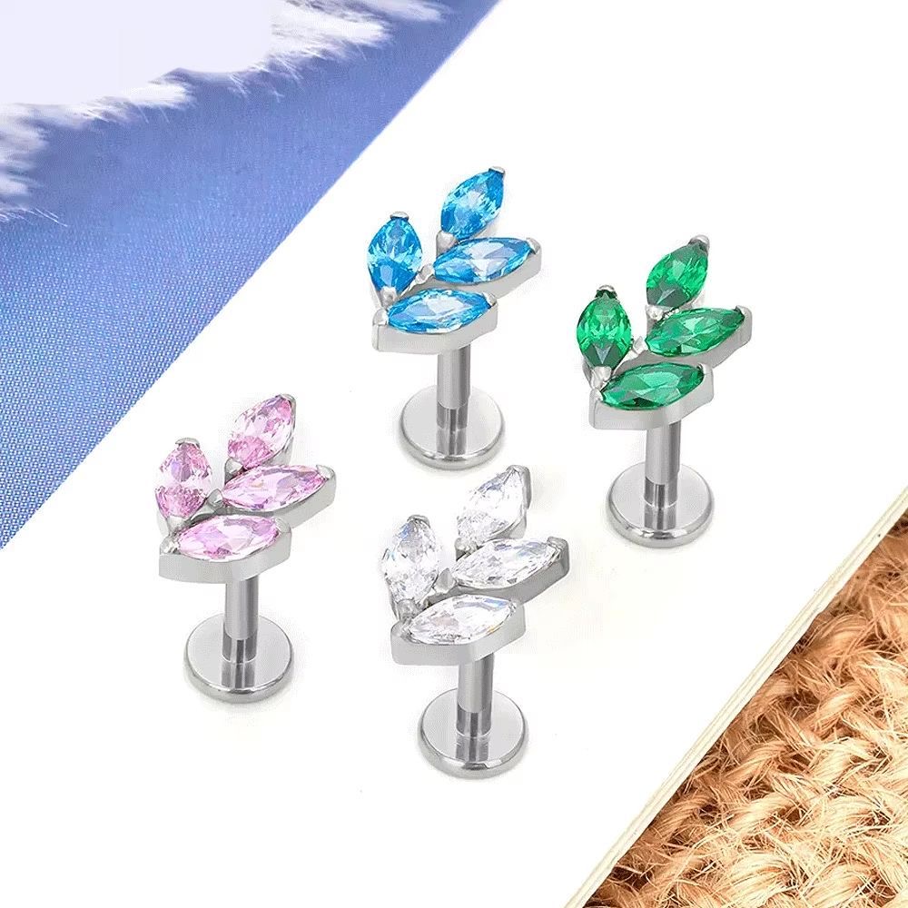G23 Titan Opal Ohrstecker mit  – Body Jewelry For Sale Bewertung und Preis