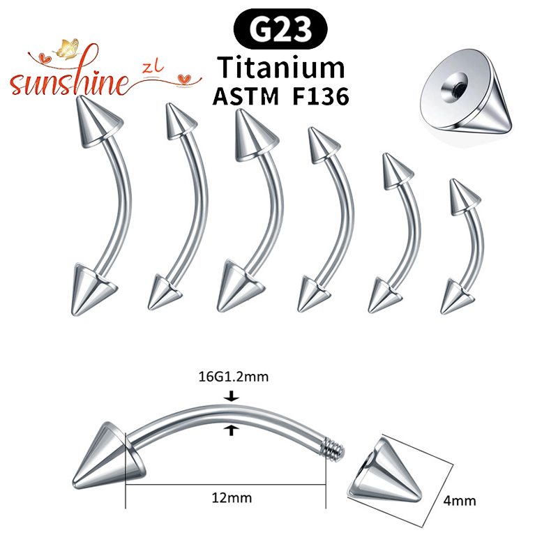 1PC G23 Titan Spike Gebogene B – Eyebrow Curved Barbell Bewertung und Preis