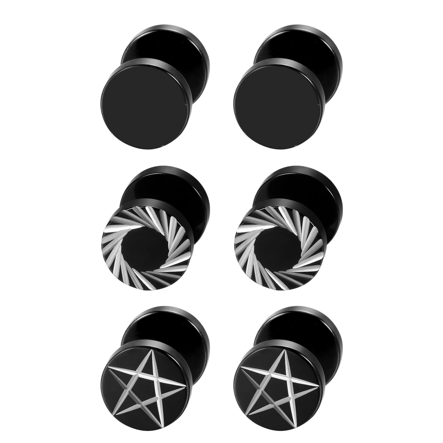 2 Stück/6 Stück schwarze Edels – Body Jewelry Tunnels Bewertung und Preis