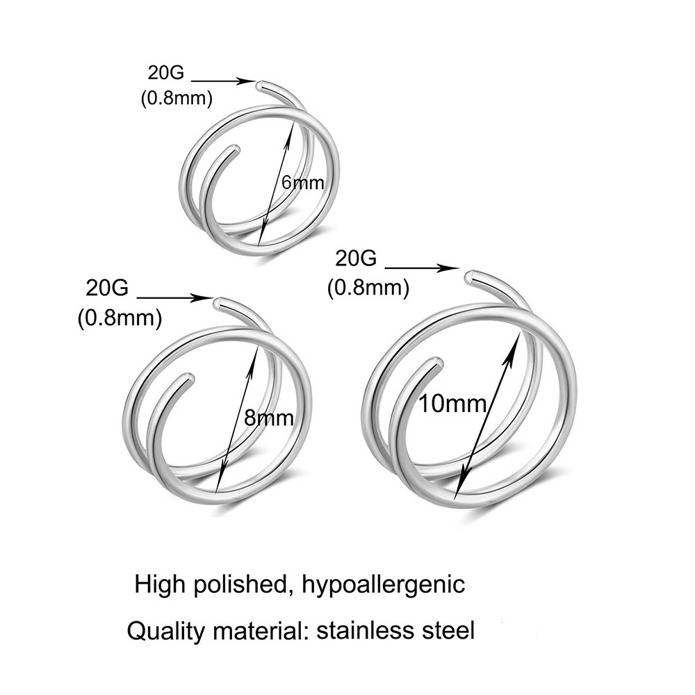 1 Stück Edelstahl 316 Doppelsp – Body Jewelry Nose Bewertung und Preis