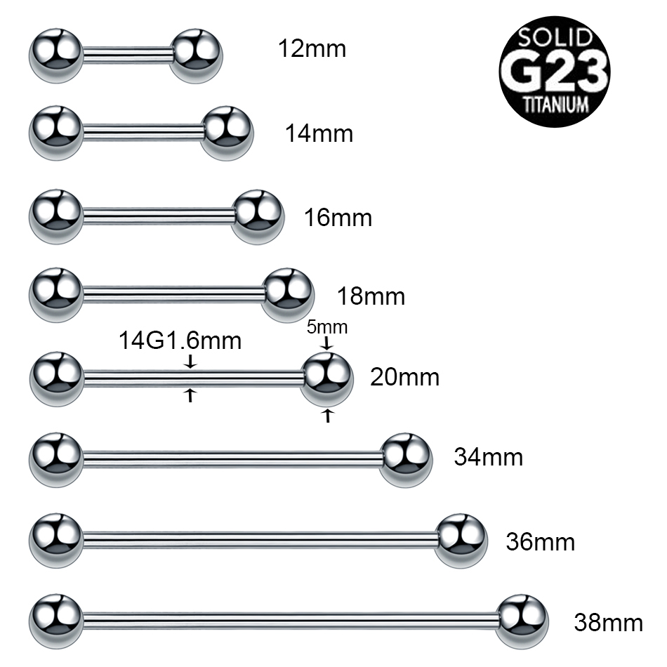1/5PCS Titan Außengewinde Zung – Body Jewelry Industrial Bewertung und Preis