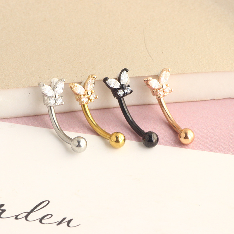 Gold Rook Piercing Schmuck 14K – Eyebrow Curved Barbell Bewertung und Preis