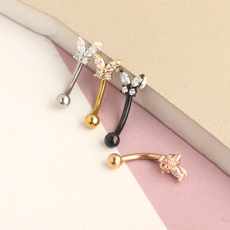 Gold Rook Piercing Schmuck 14K – Eyebrow Curved Barbell Bewertung und Preis