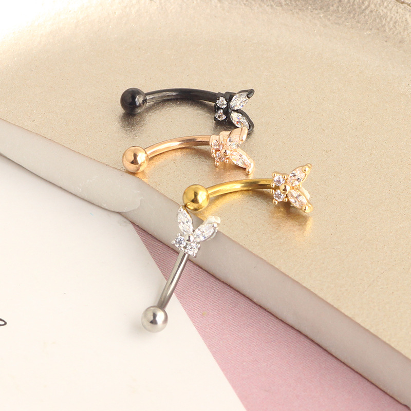 Gold Rook Piercing Schmuck 14K – Eyebrow Curved Barbell Bewertung und Preis