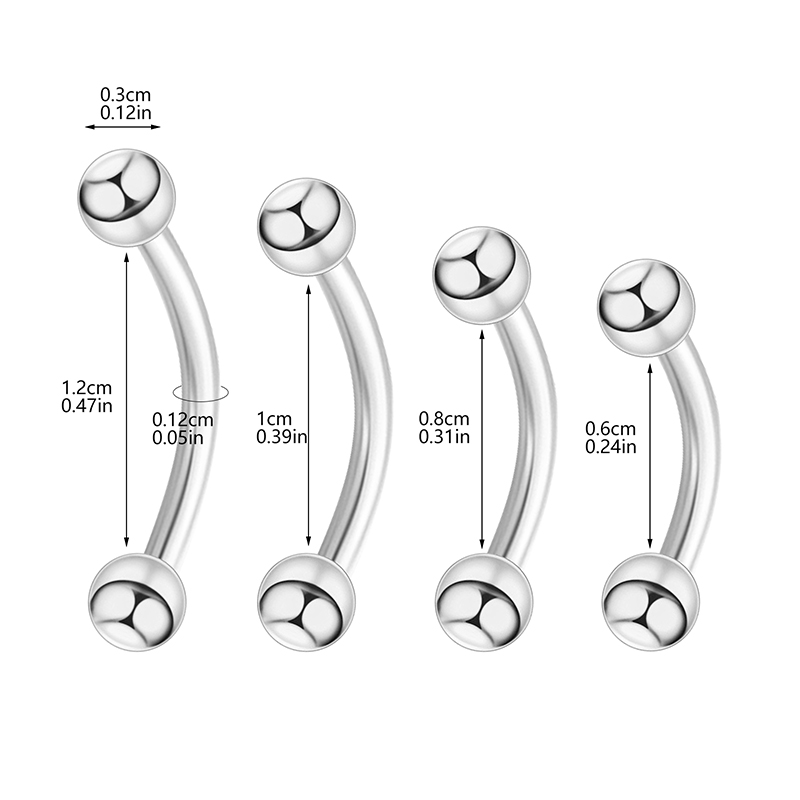 6 Stück gebogener Langhantel-S – Eyebrow Curved Barbell Bewertung und Preis
