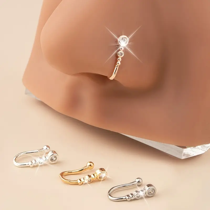 1 Stück U-förmiger, nicht durc – Body Jewelry Nose Bewertung und Preis