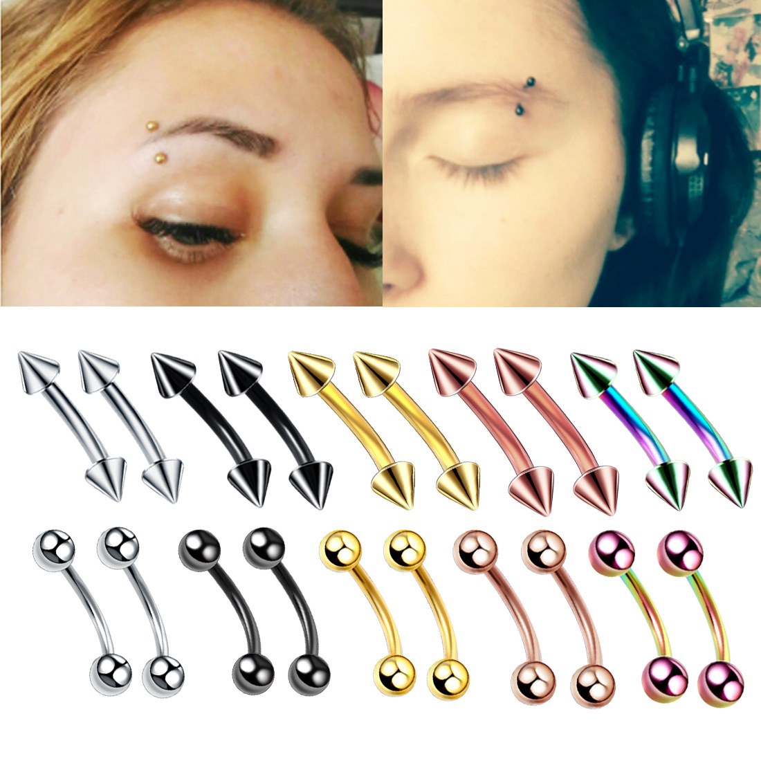 20 teil/satz Stahl Augenbrauen – Eyebrow Curved Barbell Bewertung und Preis