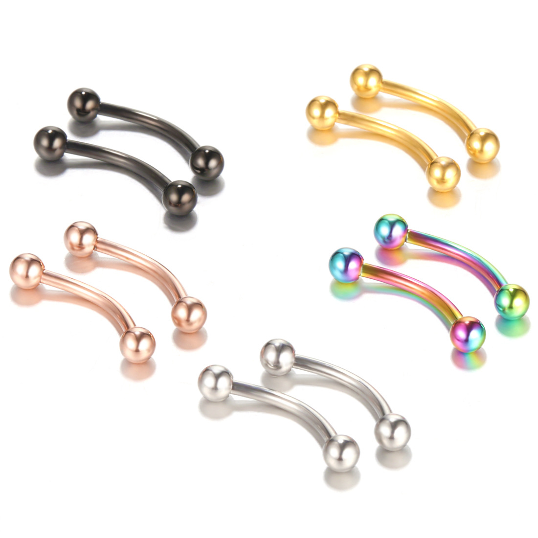 20 teil/satz Stahl Augenbrauen – Eyebrow Curved Barbell Bewertung und Preis