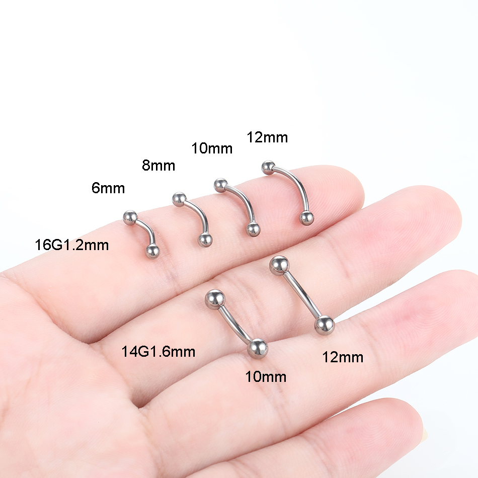 10 Teile/los G23 Titan Augenbr – Eyebrow Curved Barbell Bewertung und Preis