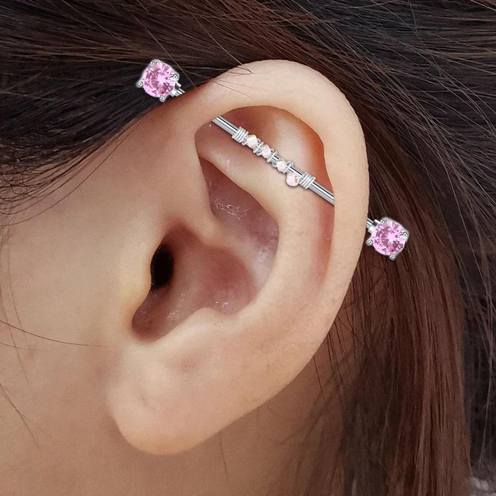 1pc / 6pcs 14G 38mm Edelstahl  – Body Jewelry Industrial Bewertung und Preis