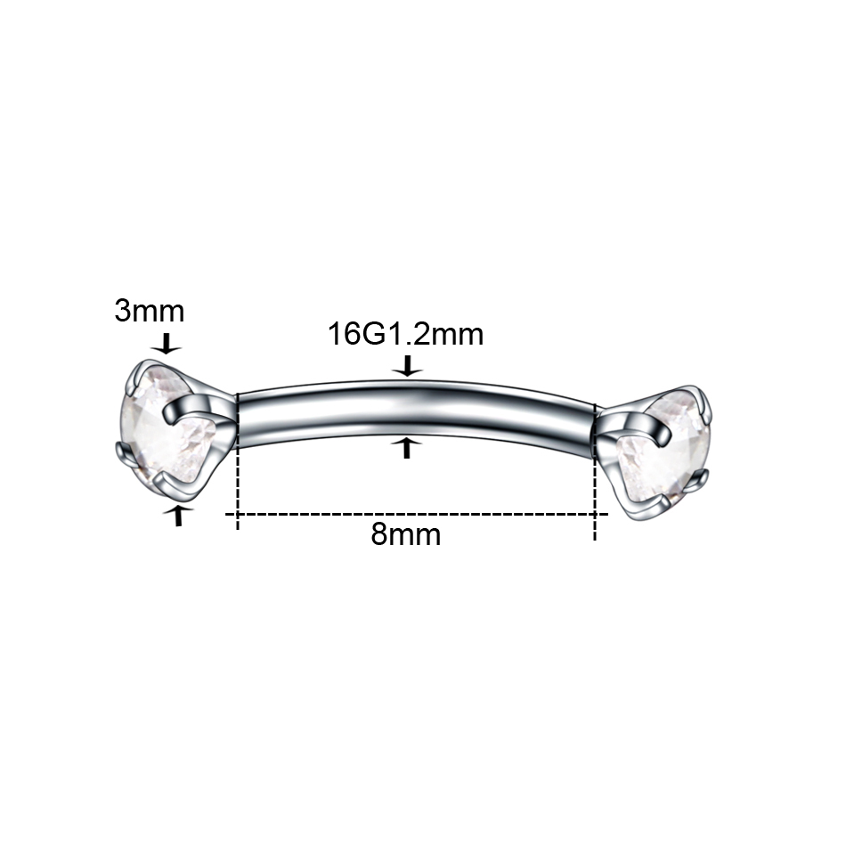 1PC Stahl gebogen Barbell Pier – Eyebrow Curved Barbell Bewertung und Preis