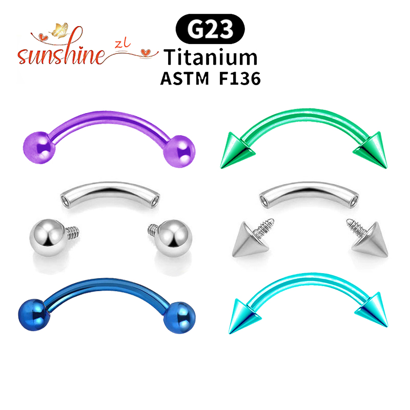 2PCS Innengewinde G23 Titan ge – Eyebrow Curved Barbell Bewertung und Preis