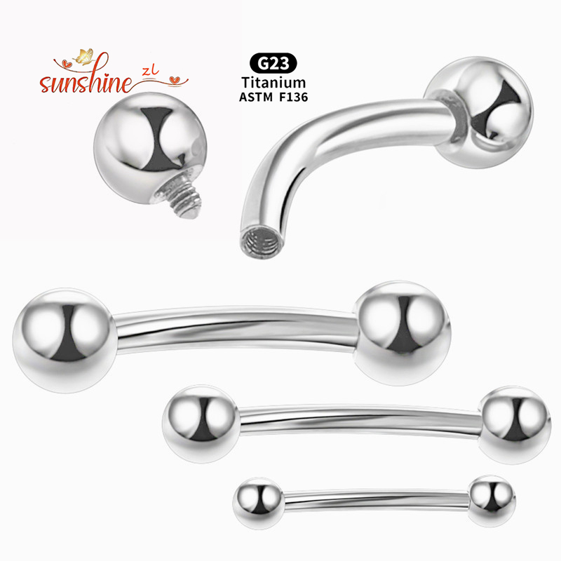 2PCS Innengewinde G23 Titan ge – Eyebrow Curved Barbell Bewertung und Preis
