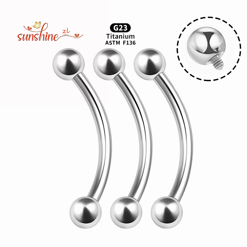 2PCS Innengewinde G23 Titan ge – Eyebrow Curved Barbell Bewertung und Preis