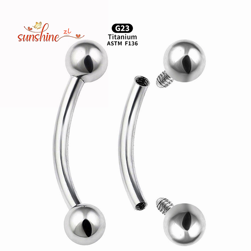 2PCS Innengewinde G23 Titan ge – Eyebrow Curved Barbell Bewertung und Preis