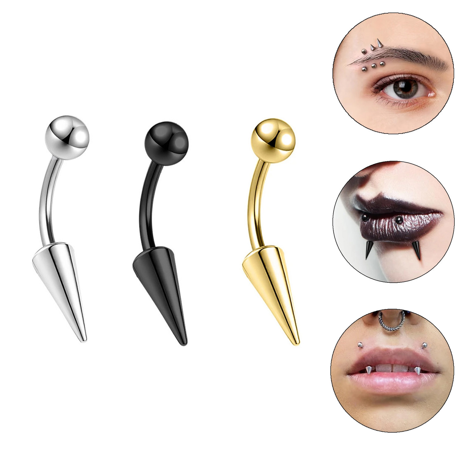 1PC 16G Lange Spike Brücke Ede – Eyebrow Curved Barbell Bewertung und Preis