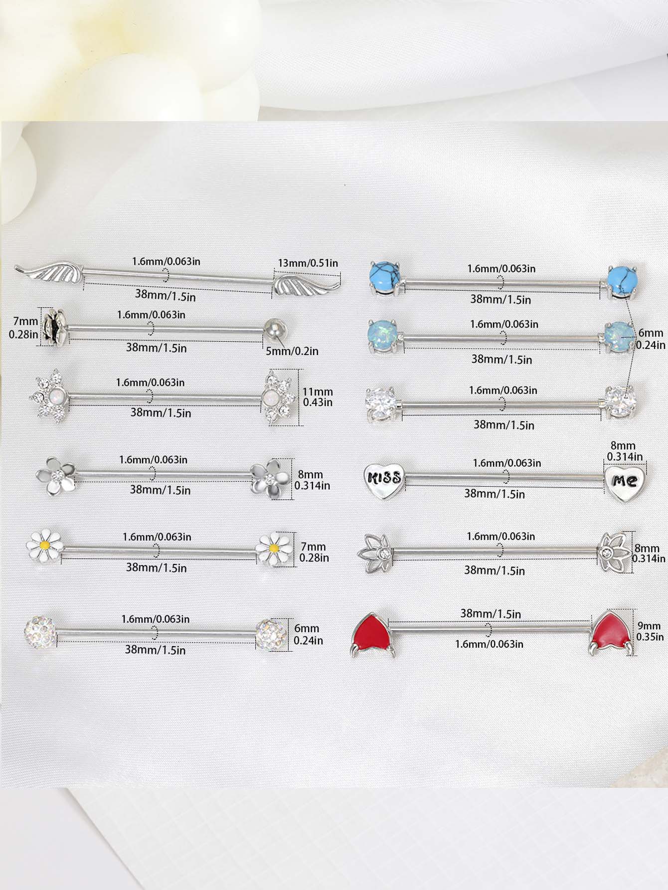 16G Pfeile Herzen Industrial B – Body Jewelry Industrial Bewertung und Preis