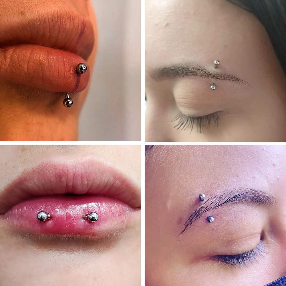 1 Stück Titan Piercing gebogen – Eyebrow Curved Barbell Bewertung und Preis