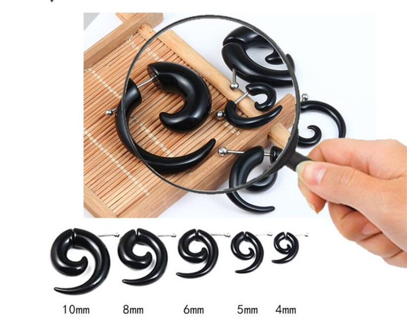 Punk Schwarz Tribal Spirale Oh – Body Jewelry Tunnels Bewertung und Preis